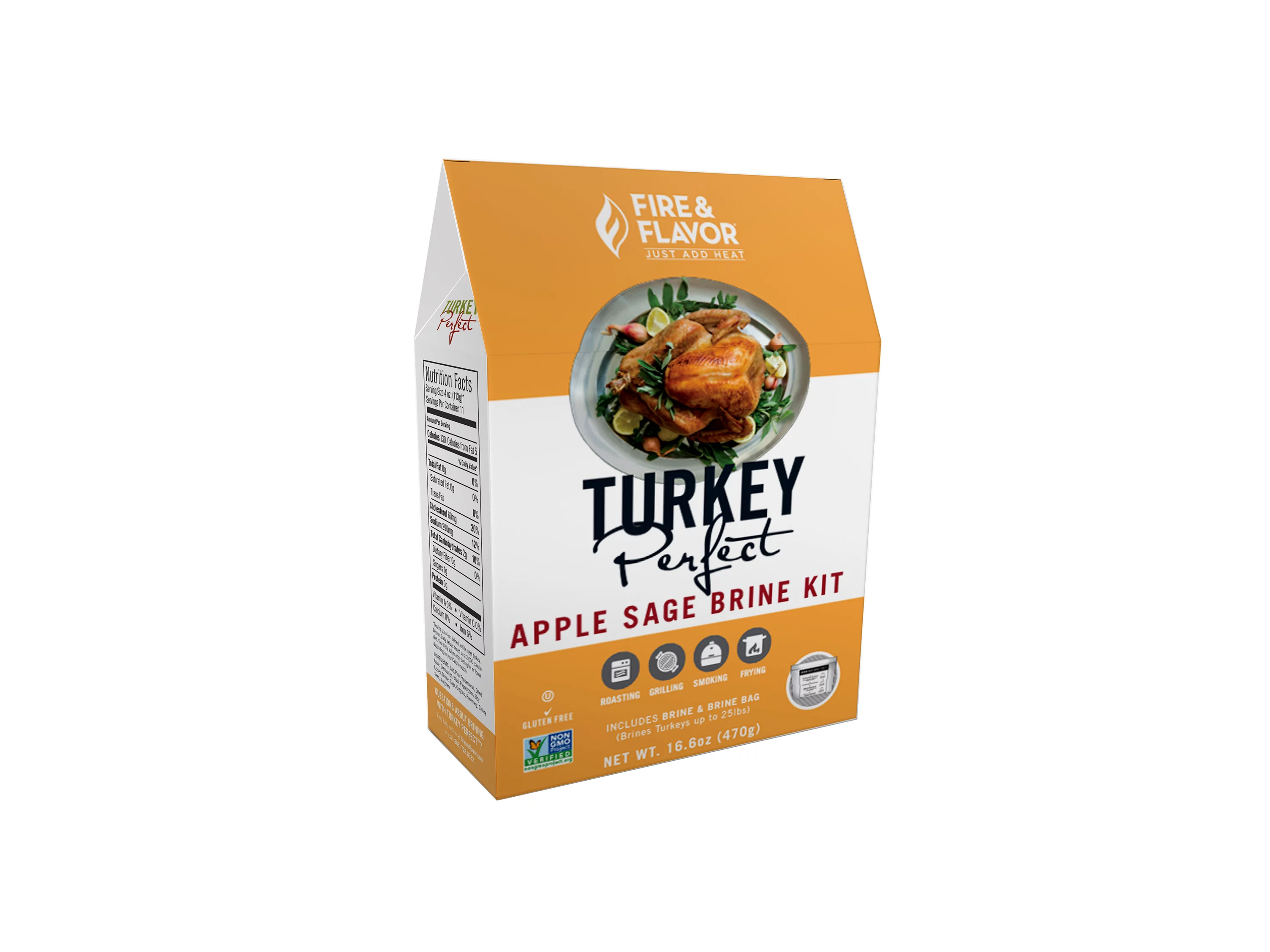 Fire & Flavor Ffb139 Turkey Perfect Brine Kit, Apple Sage