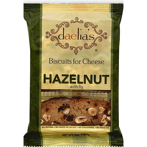 Daelias Biscuits, For Cheese, Hazelnut With Fig 4 Oz