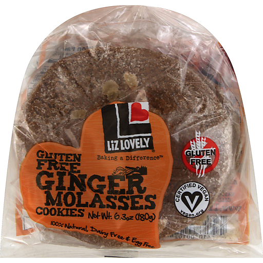 Liz Lovely Cookies, Gluten Free, Ginger Molasses 6.3 Oz