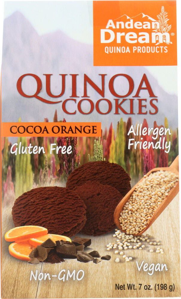 Andean Dream Quinoa Cookies Cocoa Orange, 7 Oz