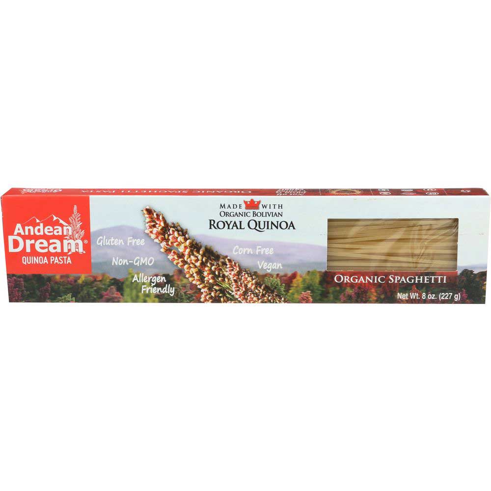 Andean Dream Gluten Free Organic Spaghetti Quinoa Pasta - Case Of 12 - 8 Oz