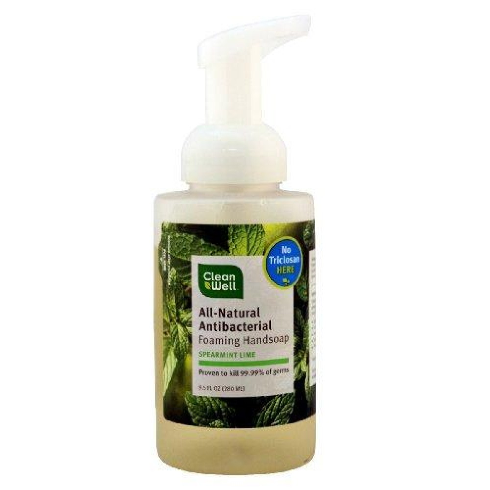 CleanWell Spearmint Lime Foaming Hand Soap, 9.5 Oz