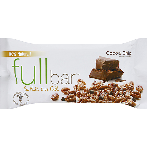 Fullbar Full Bar Appetite Control Bars, Double Chocolate, Cocoa Chip