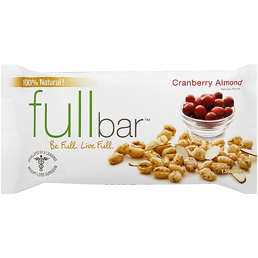 Fullbar Full Bar Appetite Control Bar, Cranberry Almond