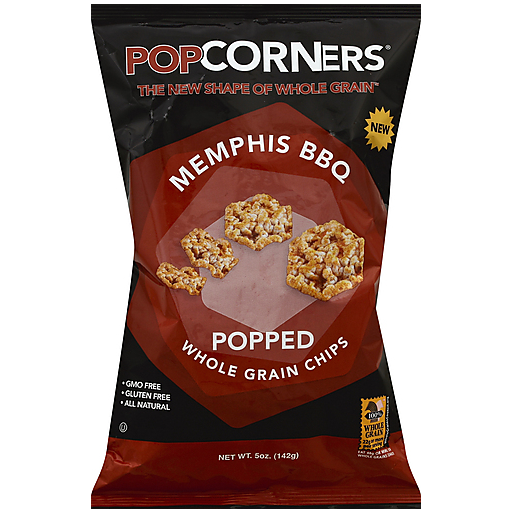 PopCorners Whole Grain Chips, Popped, Memphis Bbq 5 Oz