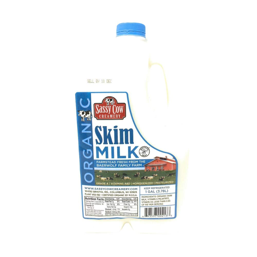 Sassy Cow Creamery Milk - Organic Skim 128.00 Fl Oz