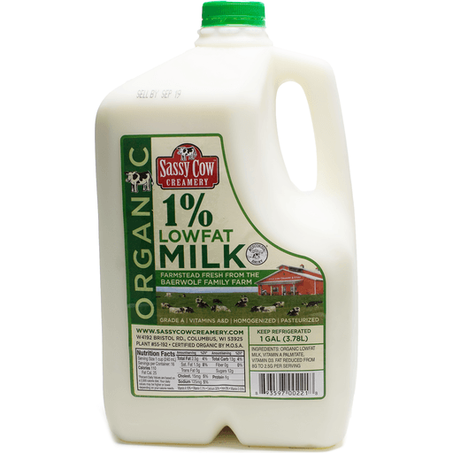 Sassy Cow Organic 1% Milk
