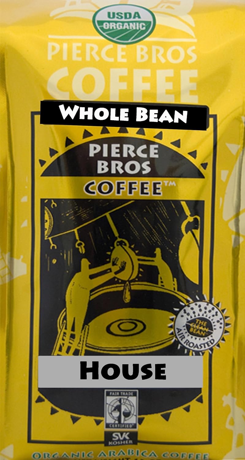 Pierce Brothers Java Hut Organic House Blend Ground Coffee, 12-Ounce Bags