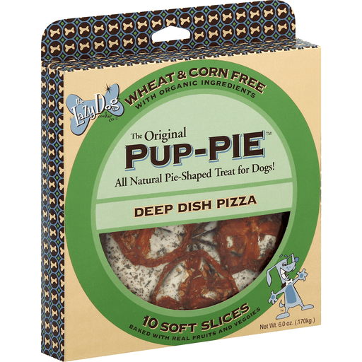 Lazy Dog Pup-Pie Treat For Dogs, Pie-Shaped, Deep Dish Pizza