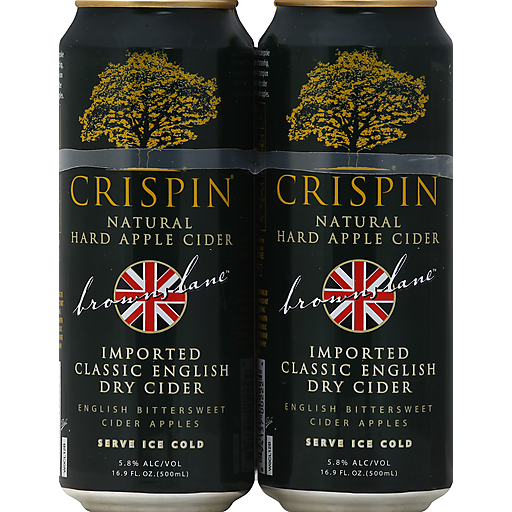 Crispin Browns Lane Classic English Dry Hard Cider, 4 Pack, 16 Fl. Oz. Cans, 5.8% ABV