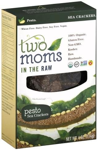 Two Moms in the Raw Pesto Sea Crackers - 4 Oz