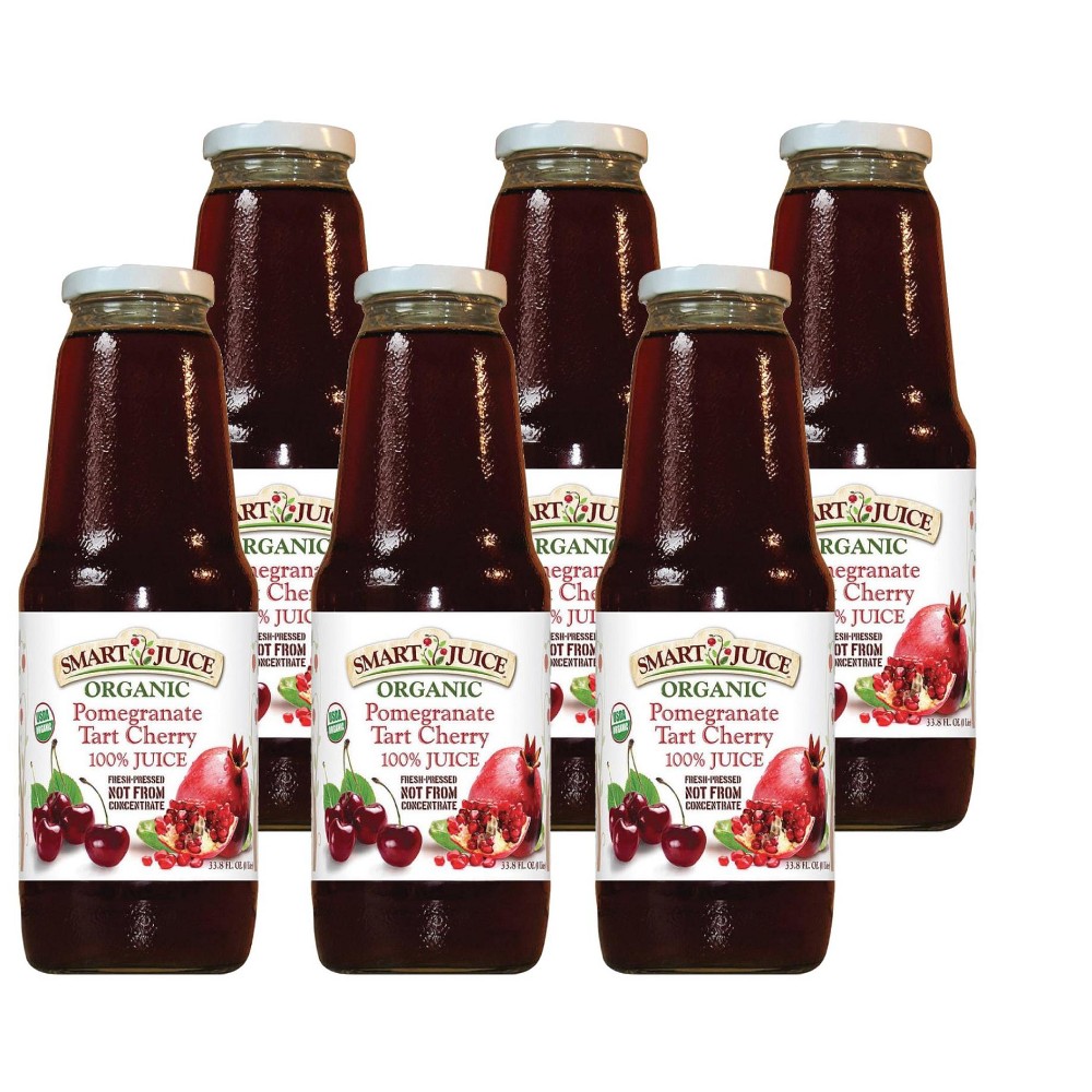 Smart Juice Organic Pomegranate Tart Cherry Case Of 6 33.8 Fl Oz