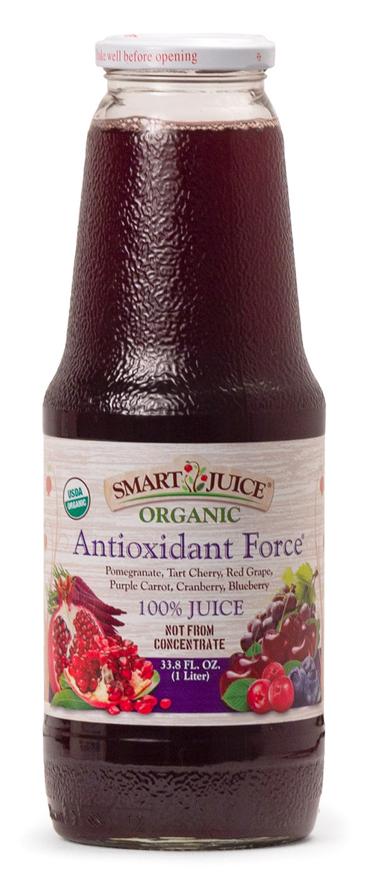 Smart Juice Organic Antioxidant Force - 33.8 Fl Oz Glass Bottle