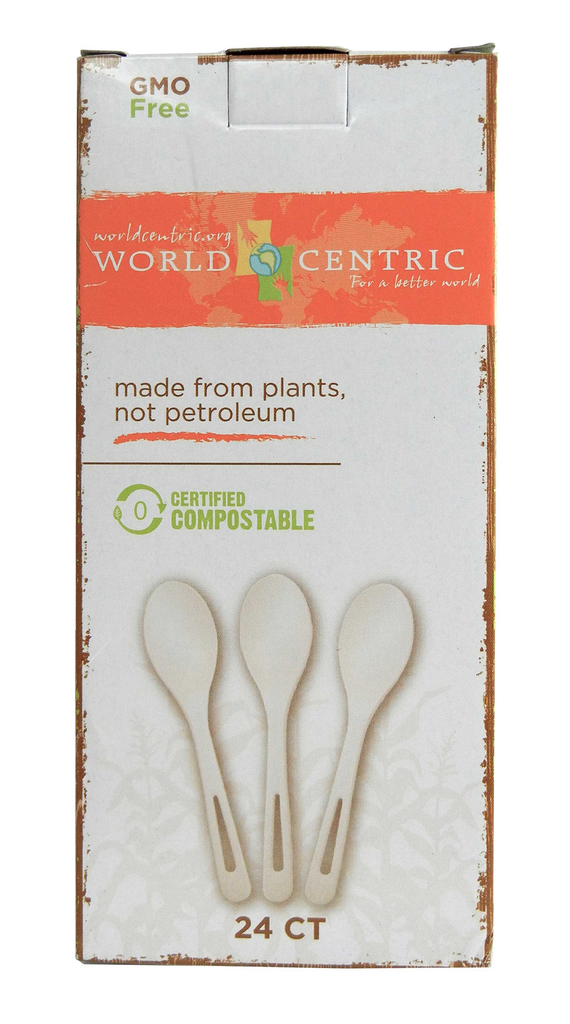 World Centric Corn Starch Spoons, 24 Piece