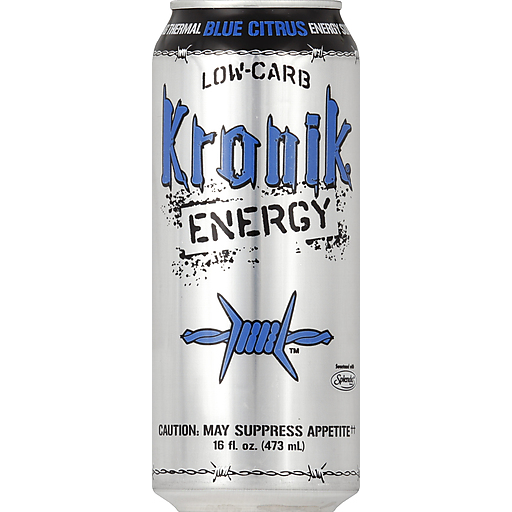 Kronik Beverage, Energy, Blue Citrus, Low Carb 16 Oz