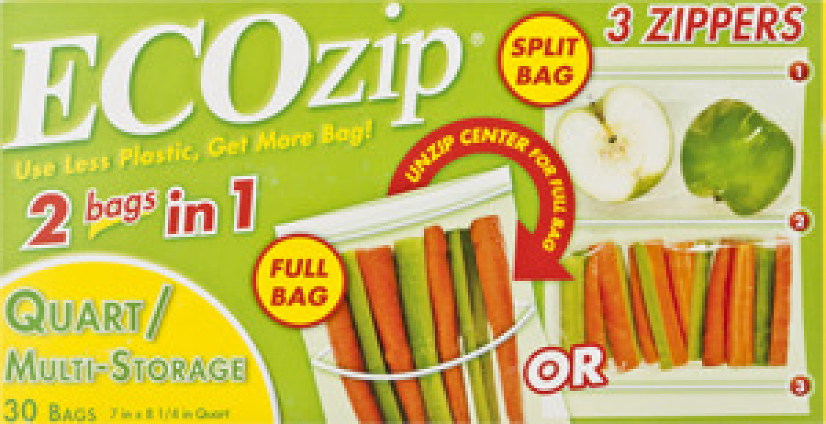 ECOzip 2 Bags In 1 Quart/Multi-Storage