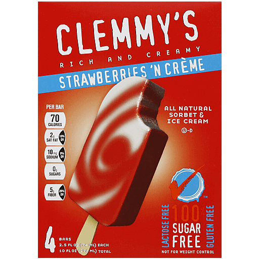 Clemmys Ice Cream Bar, Strawberries 'N Creme