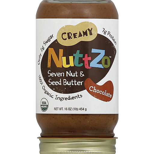 NuttZo Seven Nut & Seed Butter, Creamy, Chocolate 16 Oz