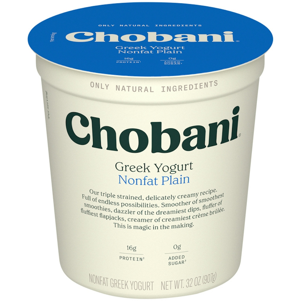 Chobani Yogurt, Greek, Nonfat, Plain - 32 Ounce