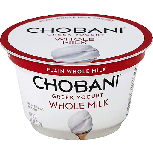 Chobani Yogurt, Greek, Whole Milk, Plain
