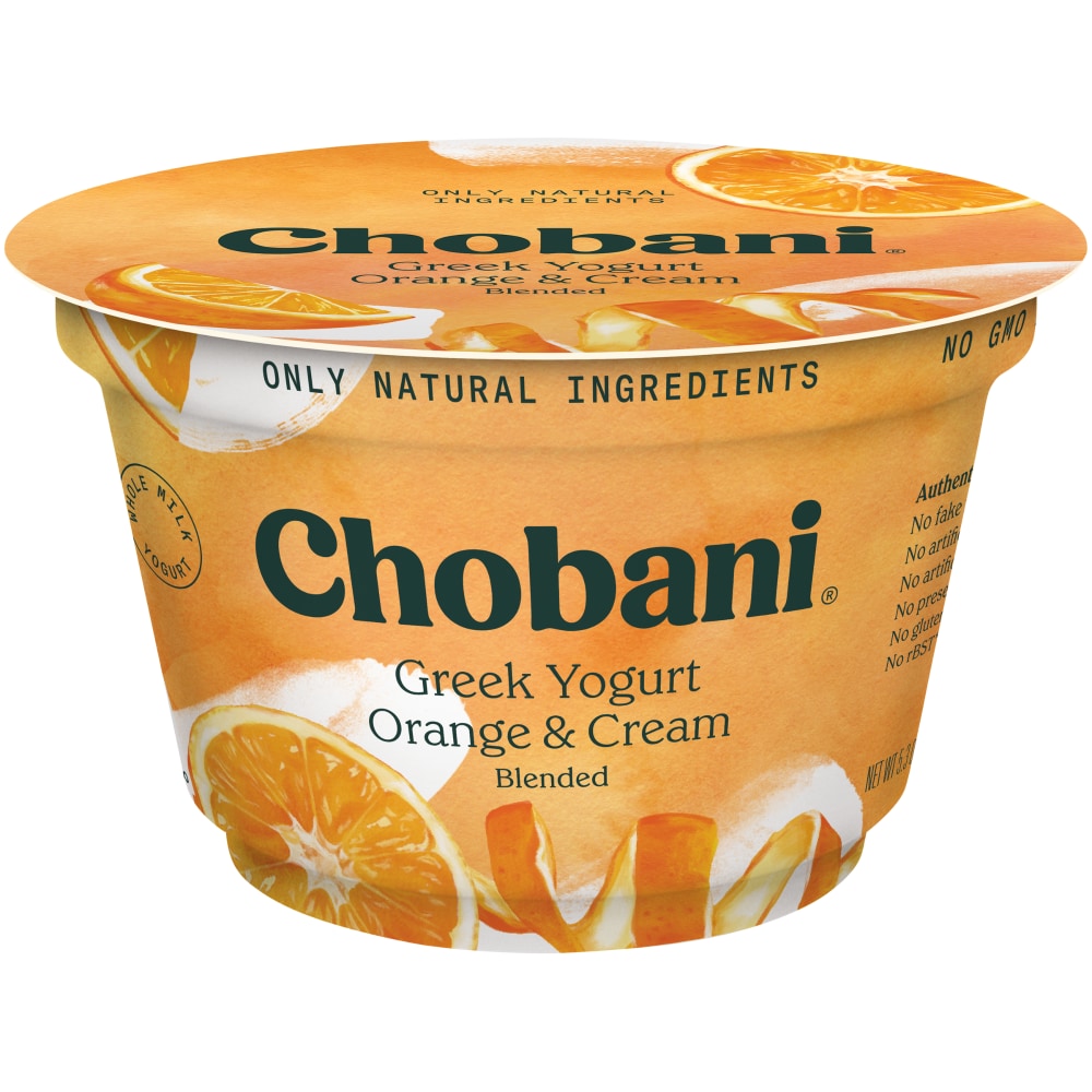 Chobani Yogurt, Greek, Creamy Blended Orange & Cream