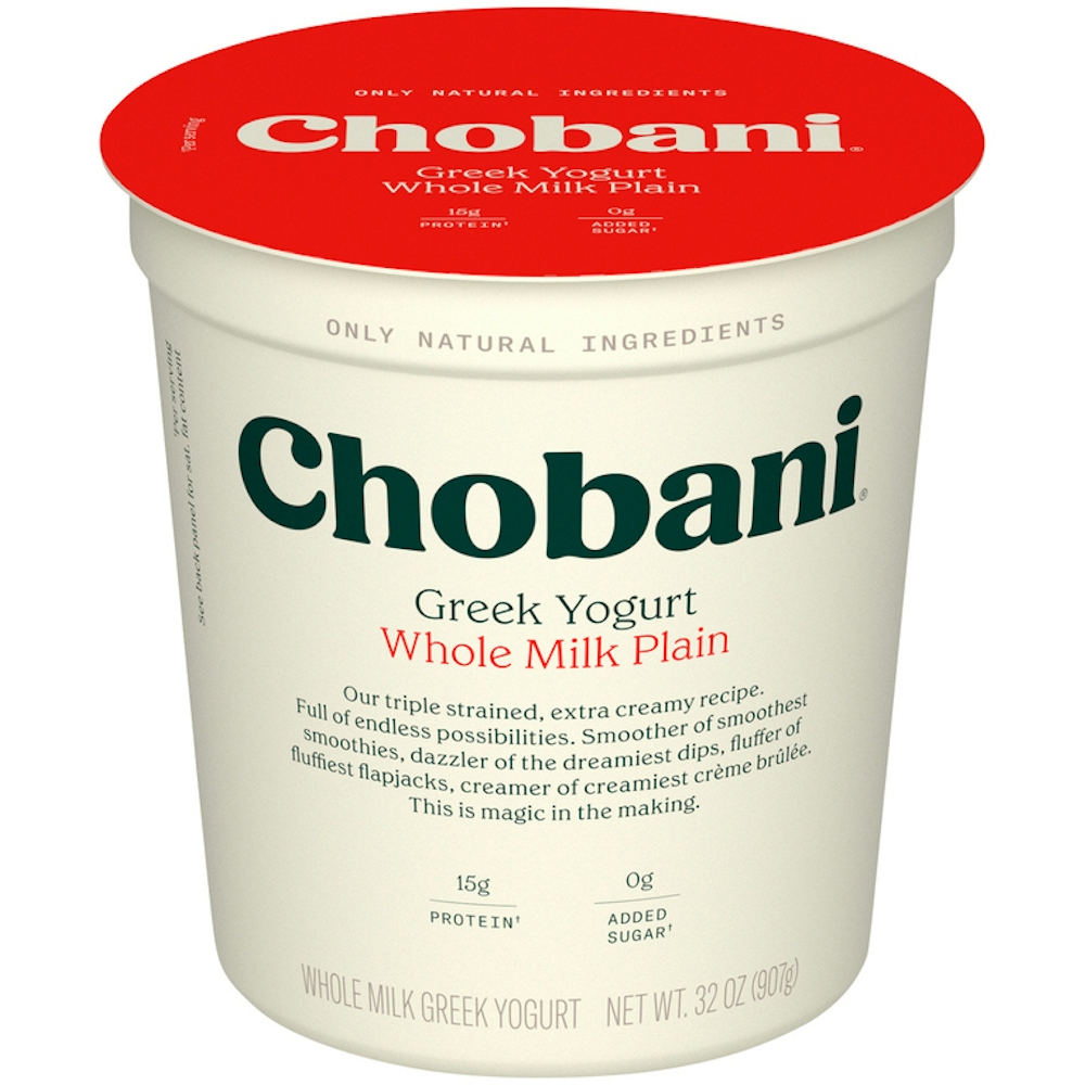 Chobani Whole Milk Plain Greek Yogurt - 32oz
