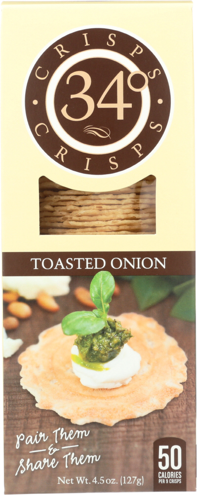 34 Degrees Crisps, Toasted Onion 4.5 Oz