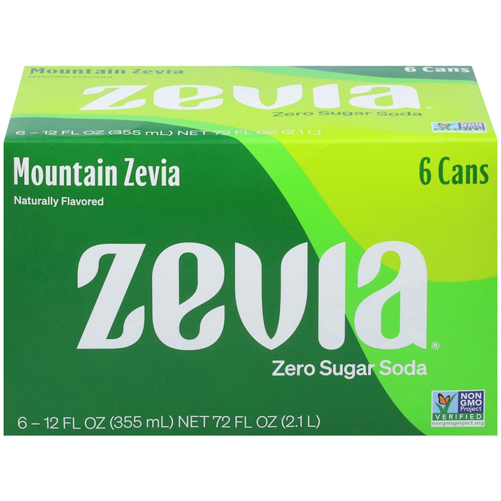 Zevia Mountain Zero Calorie Soda Cans