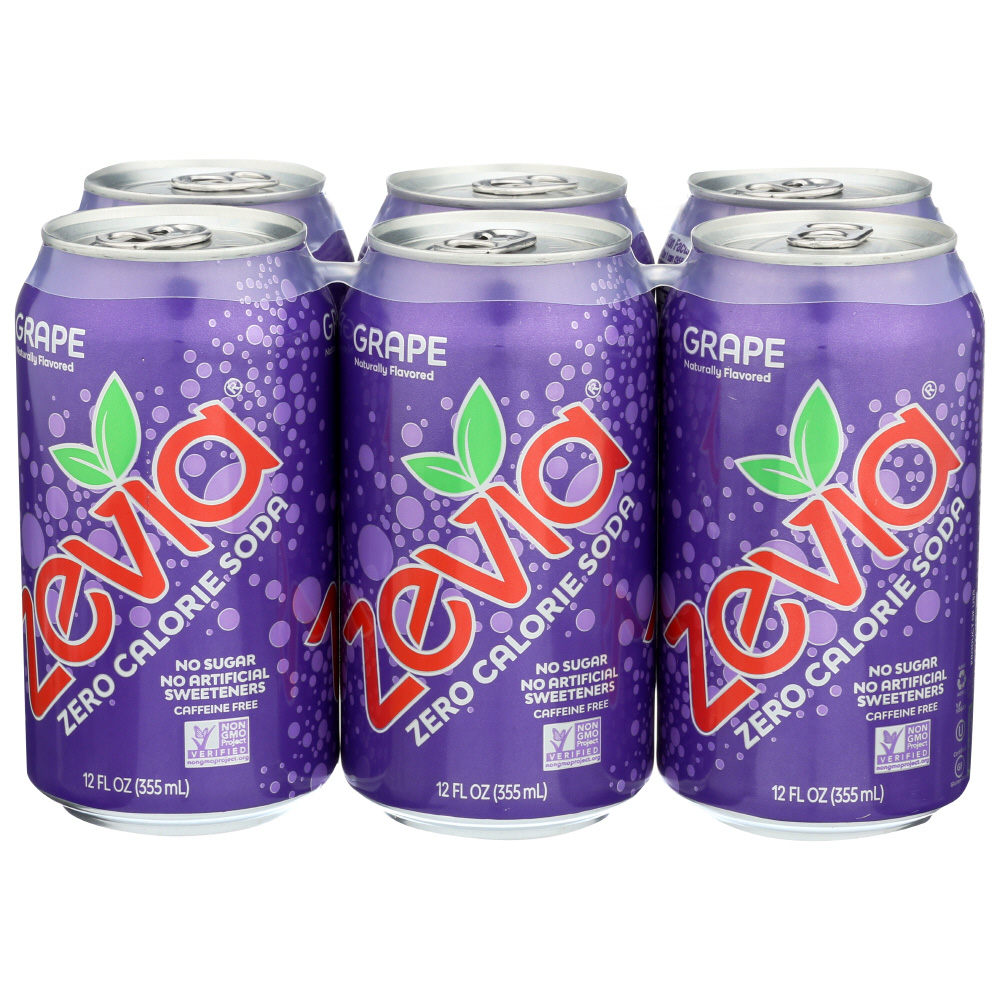 Zevia Soda Zero Calorie Grape Can 6/12 Fl Oz