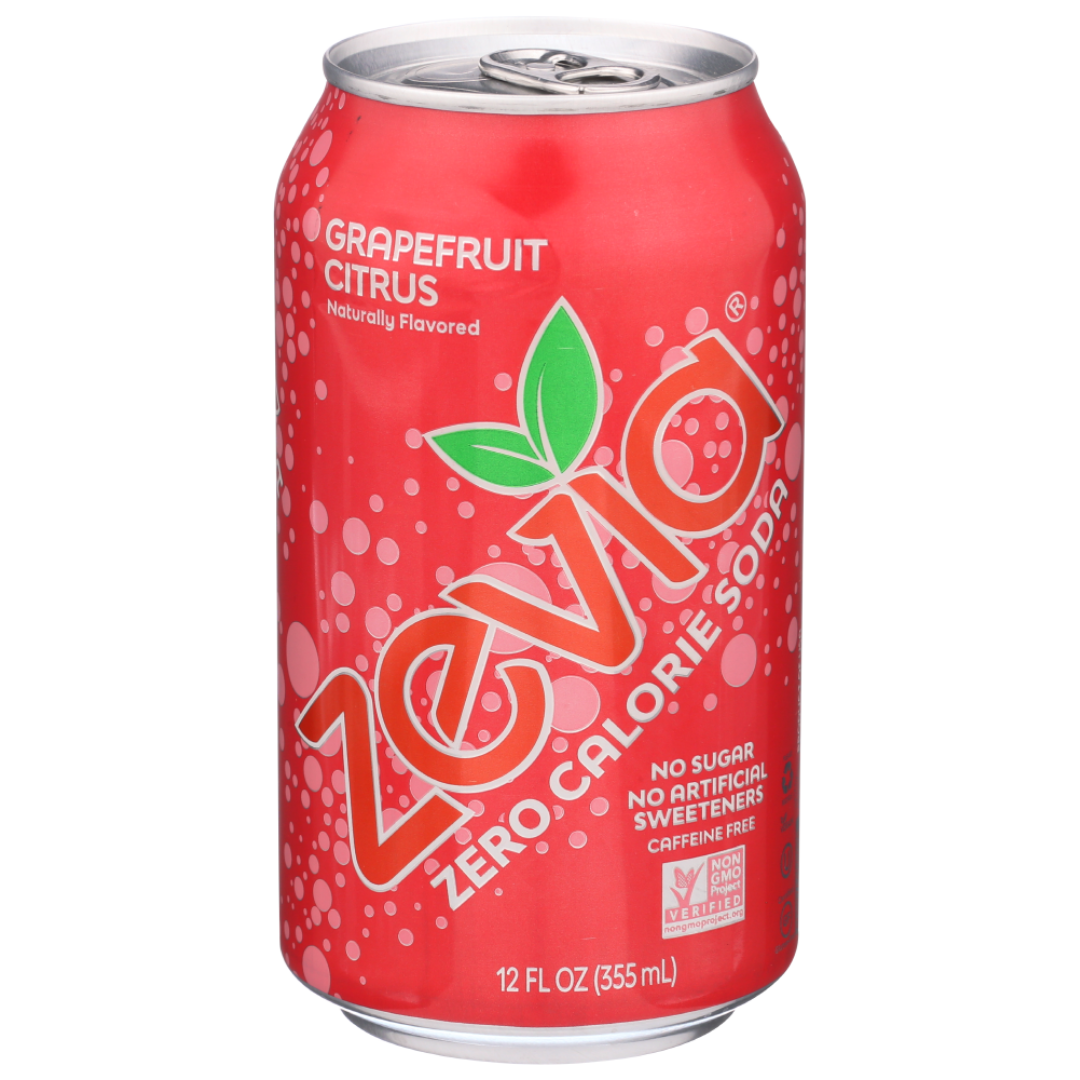 Zevia Soda Zero Calorie Grapefruit Citrus Can 6/12 Fl Oz