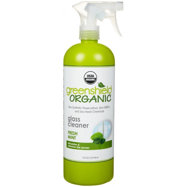 Greenshield Organic Glass Cleaner - Fresh Mint - 32 Oz