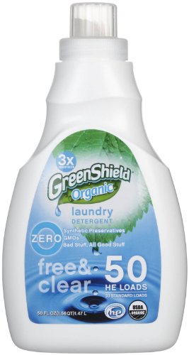 GreenShield Organic Laundry Detergent, Free & Clear, 50 Oz