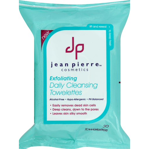 Jean Pierre Towelettes, Daily Cleansing, Exfoliating