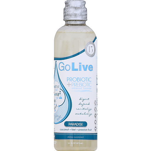 Golive Probiotic & Prebiotic Beverage, Paradise 16 Oz