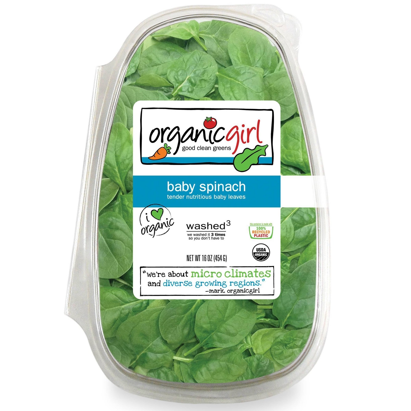 Organicgirl Organic Girl Baby Spinach - 16oz