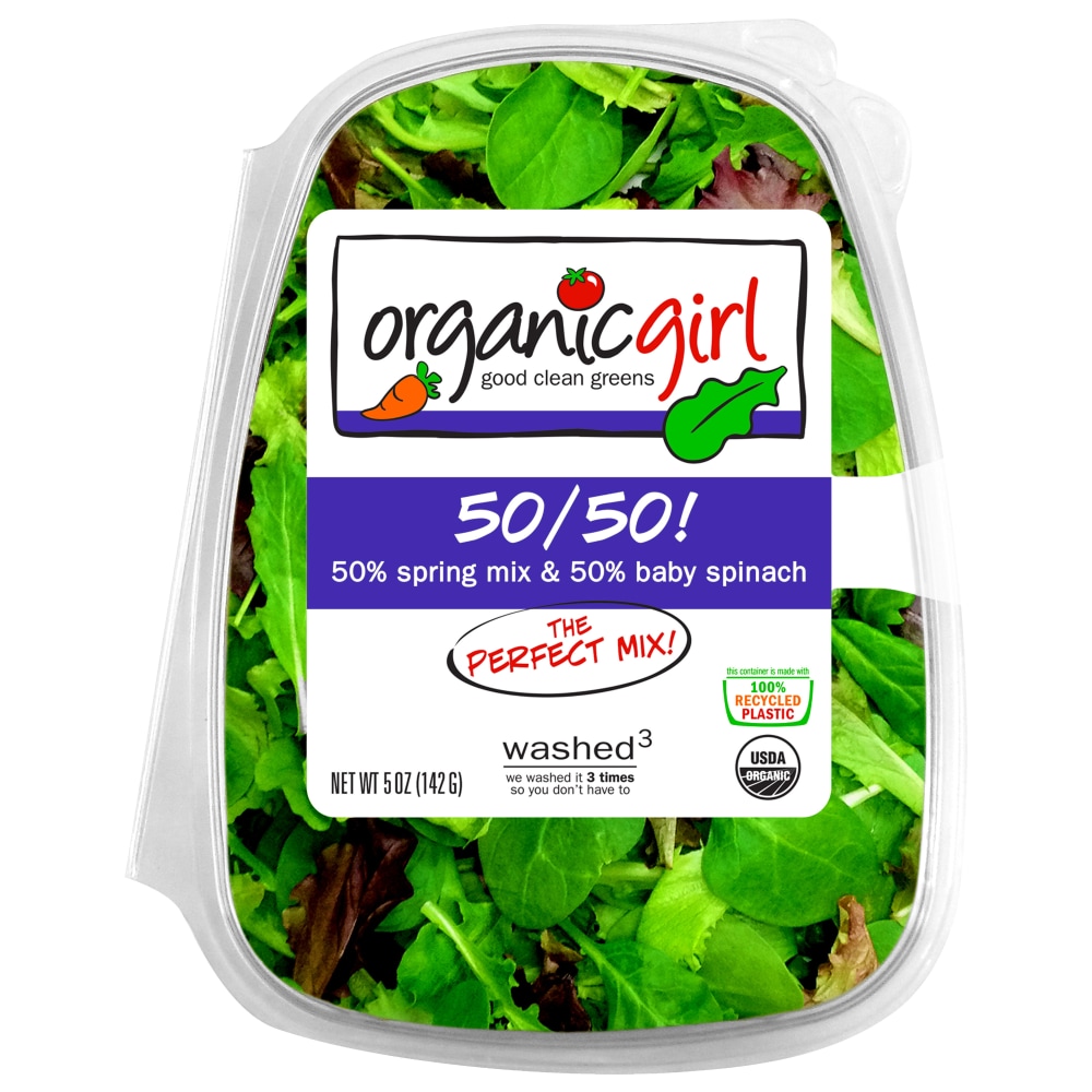 Organicgirl 50/50 Spring Mix Baby Spinach Salad