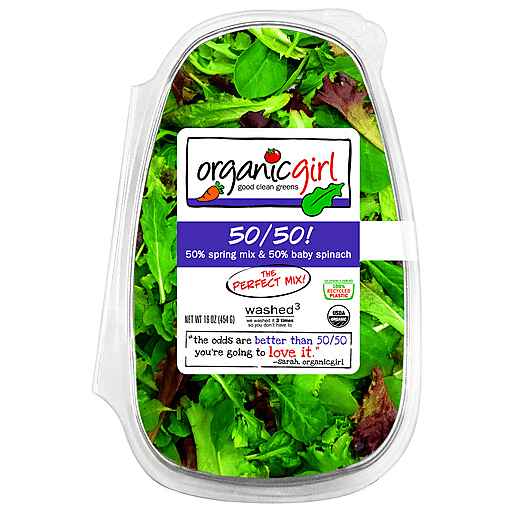 Organicgirl 50/50 Spring Mix & Baby Spinach 16 Oz. Container