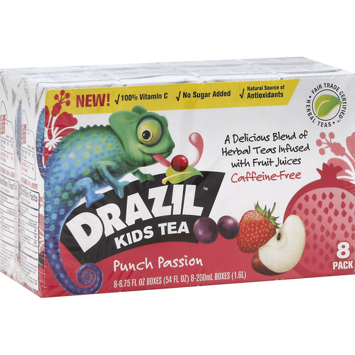 Drazil Kids Tea Punch Passion Juice - 8pk/6.75 Fl Oz Boxes
