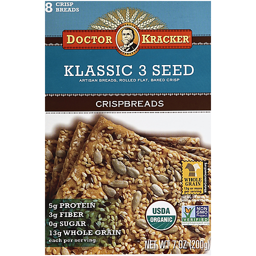 Doctor Kracker Crispbreads, Klassic 3 Seed