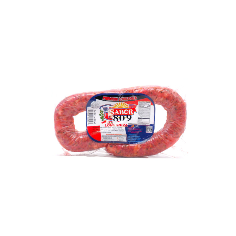 31561 - Del Caibe. Sabor 809 Premium Longaniza 9oz - Box: 15 Units - Loc: NV-12
