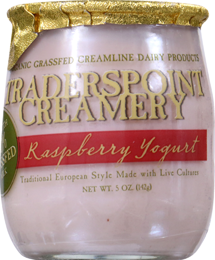 Traderspoint Creamery Yogurt, Organic, Raspberry 5 Oz