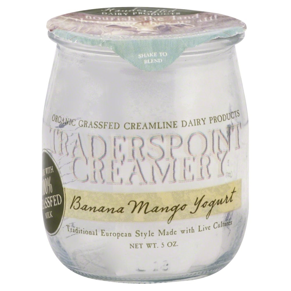 Traderspoint Creamery Yogurt, Organic, Banana Mango 5 Oz