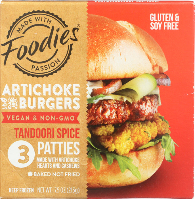 Foodies Artichoke Burgers Tandoori Spice Patties