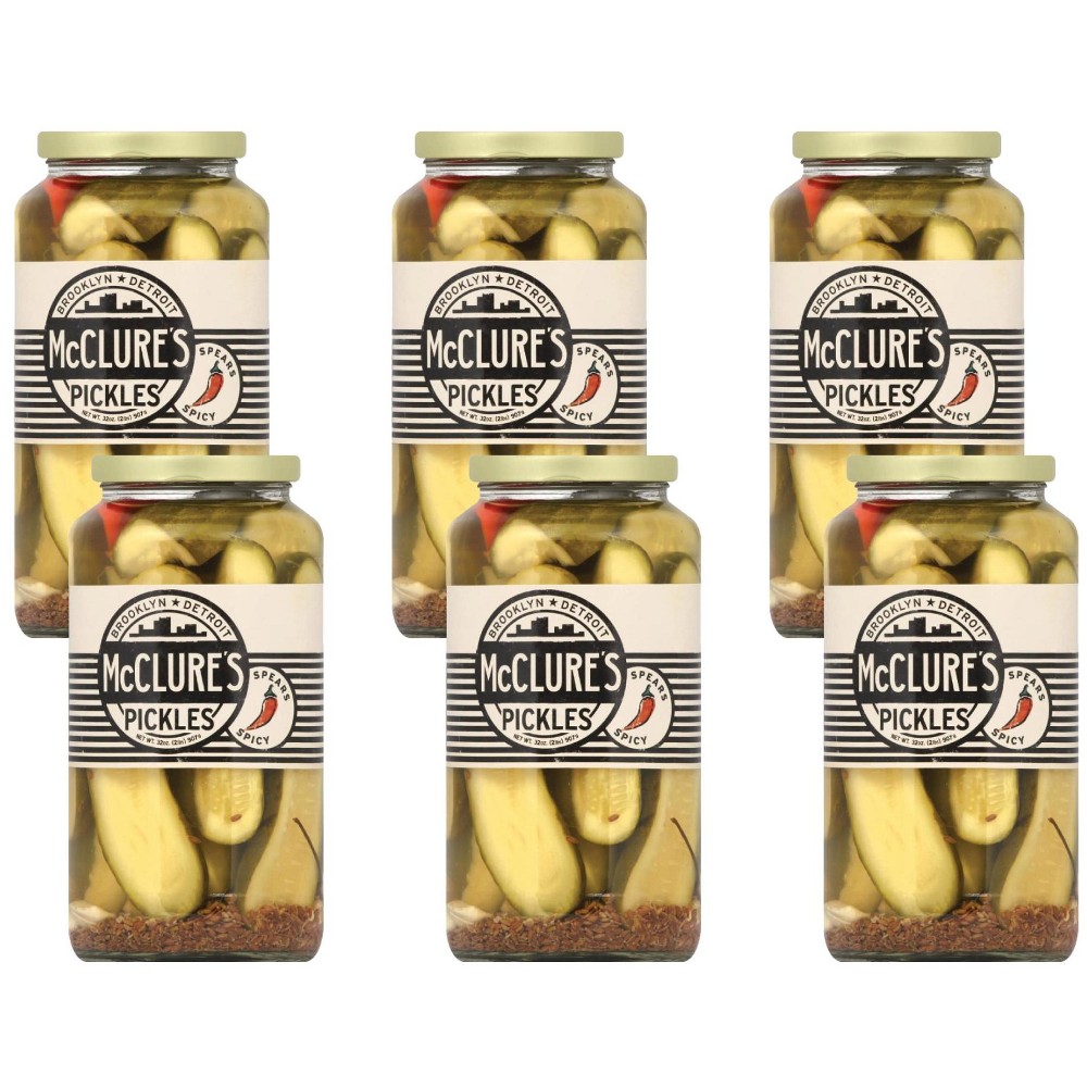 McClure's Spicy Spears Pickles Case Of 6/32 Oz