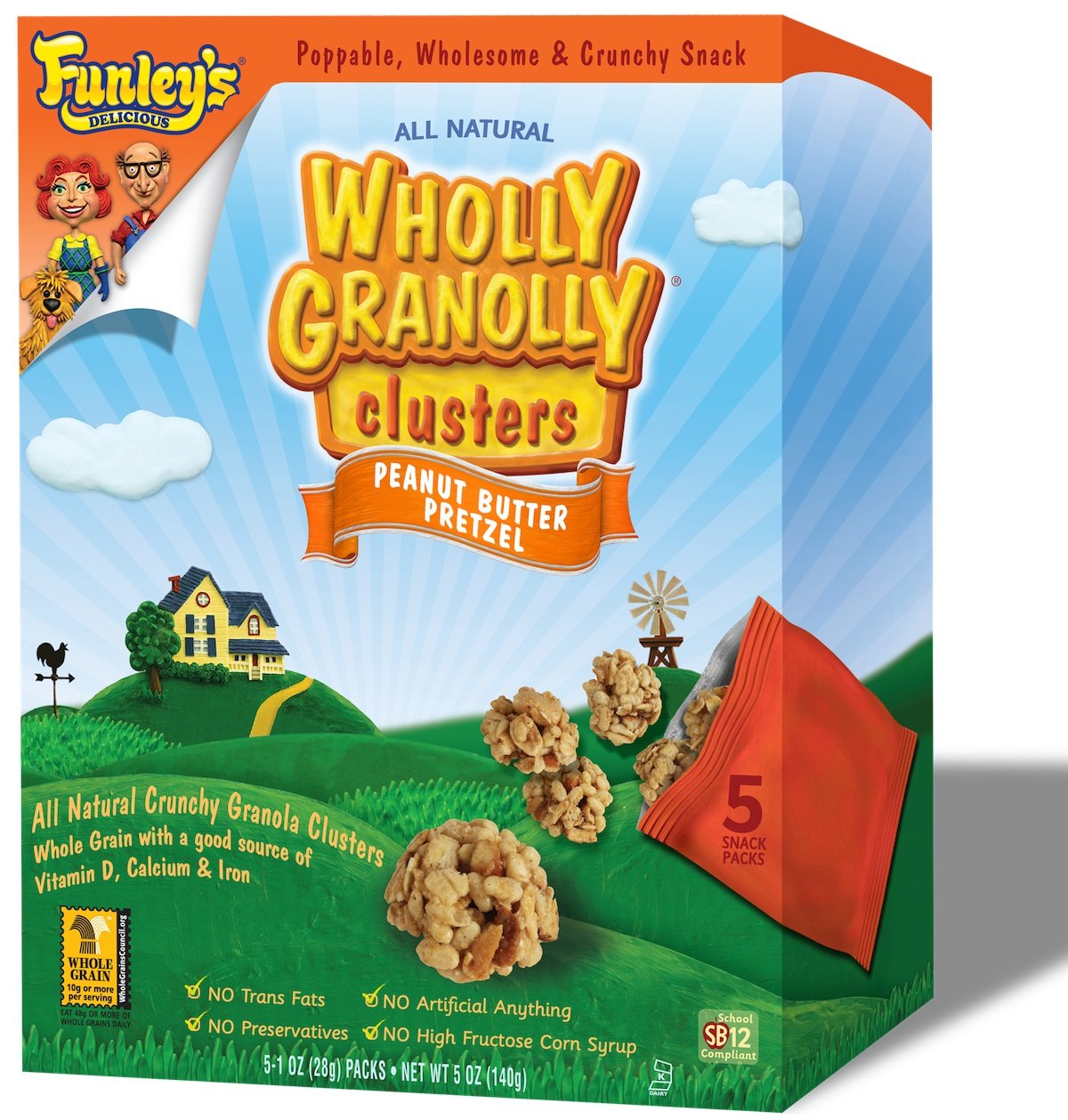 Funley's Wholly Granolly Clusters, Peanut Butter Pretzel