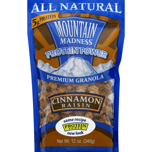 Mountain Madness Protein Power Premium Granola, Cinnamon Raisin