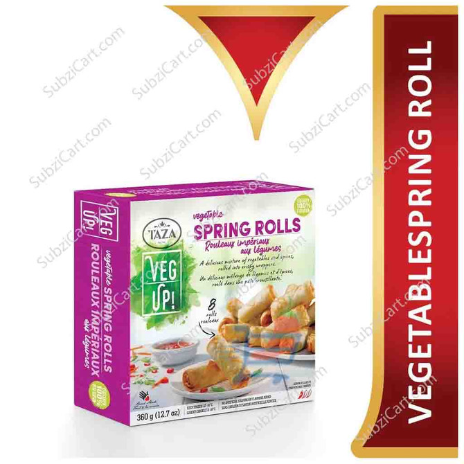 Taza 8 Vegetable Spring Rolls, 240 Grams