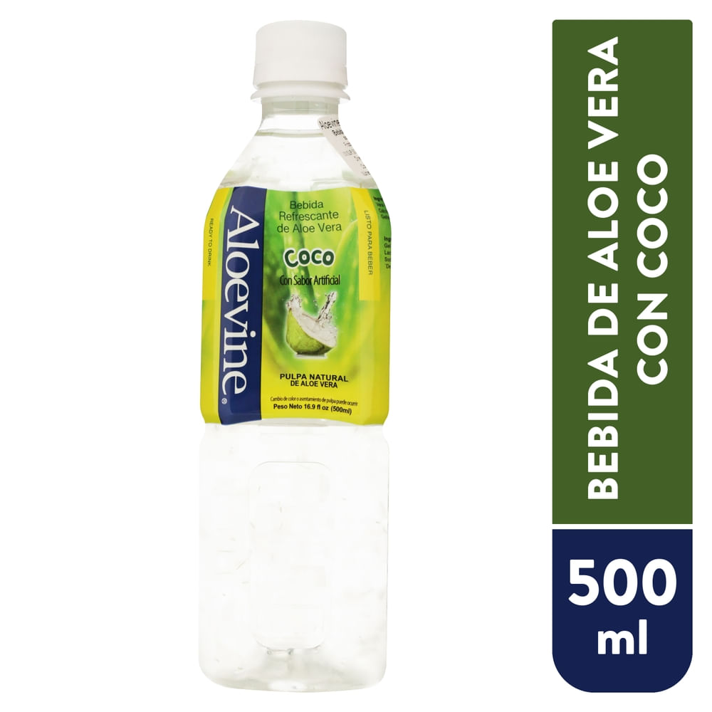 Aloevine Aloe Vera Drink, Refreshing, Coconut 16.9 Fl Oz