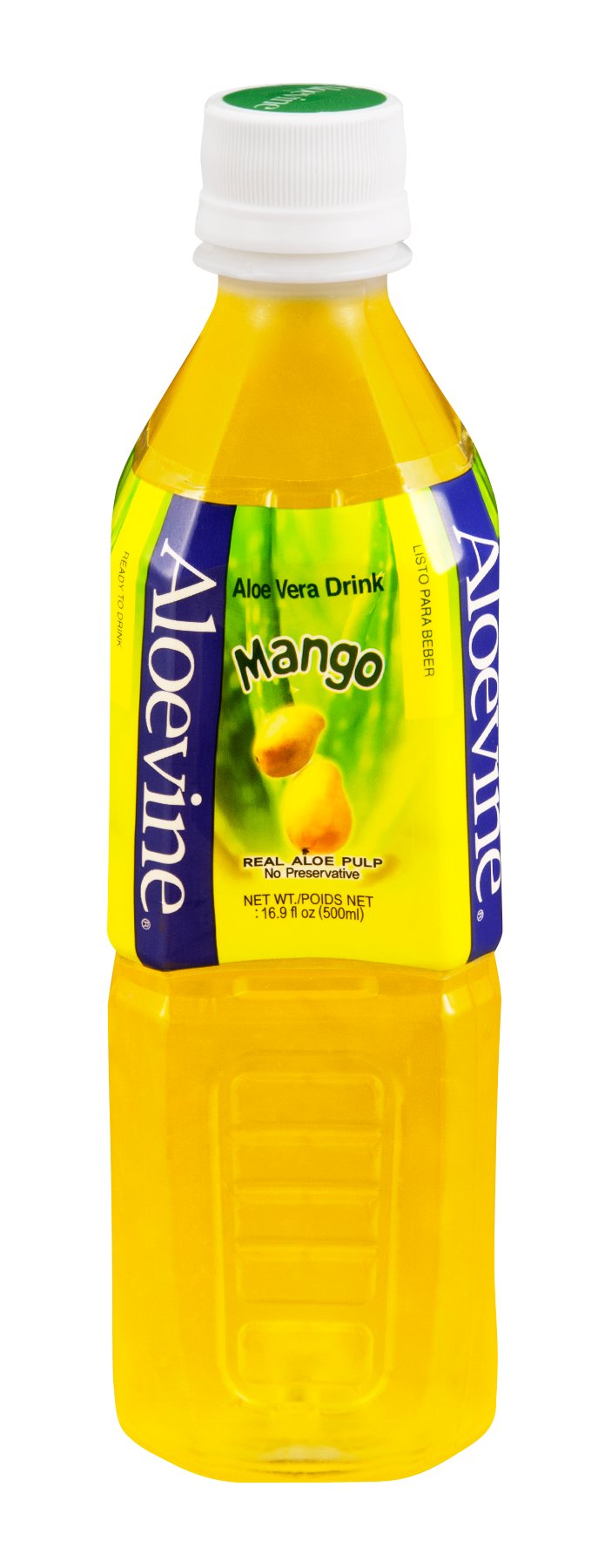Aloevine Aloe Vera Drink, Refreshing, Mango 16.9 Fl Oz