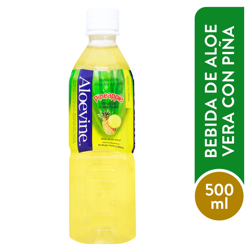 Aloevine Aloe Vera Drink, Refreshing, Pineapple 16.9 Fl Oz